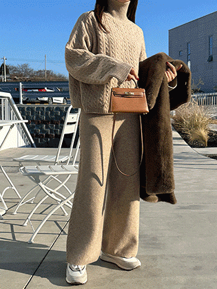 メリンワイドニットパンツ