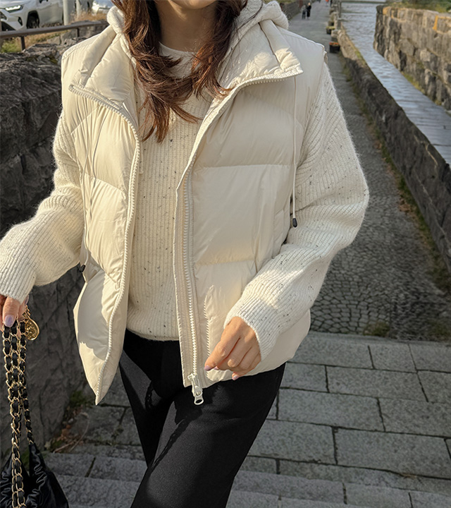 エルダックダウンパディングベスト