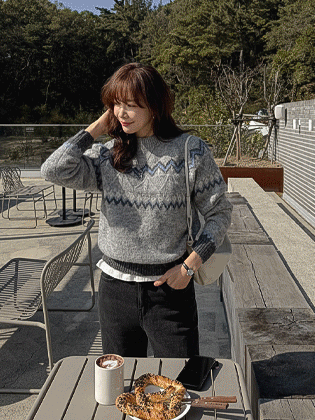 フェイクフェアアイルニット