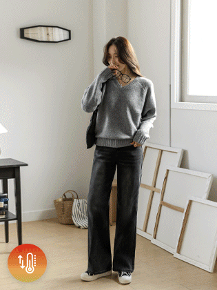 オールタイムワイド絨毯デニムパンツ