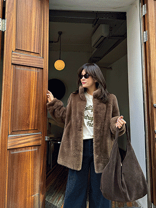 ロロミンクファーハーフジャケット