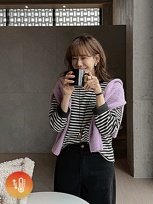 ファンシーフリースストライプティー