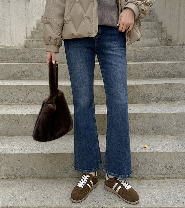 ゼロカット起毛ブーツカットデニム