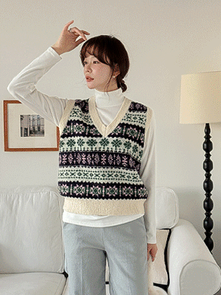 ルディアルパカウールニットベスト