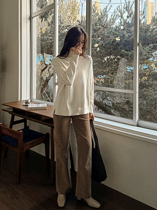 ドリアンハーフネックニット