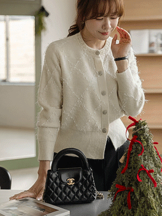 アデルパールフリンジカーディガン