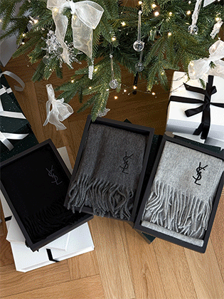 SAINT LAURENT カシミア混紡マフラー