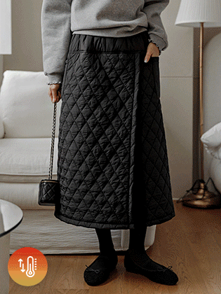 キルティングラップパディングスカート 