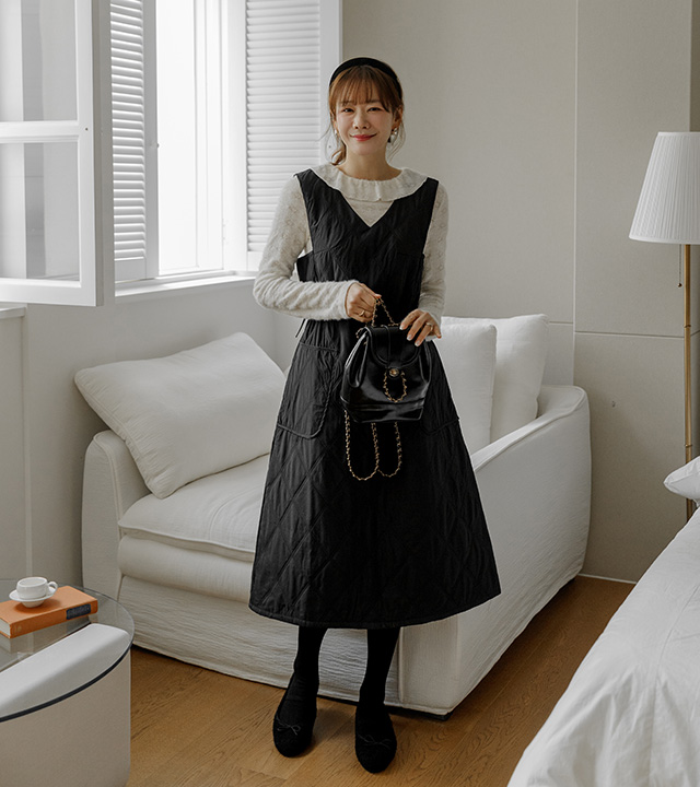 ミエルキルティングストリングワンピース