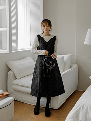 ミエルキルティングストリングワンピース