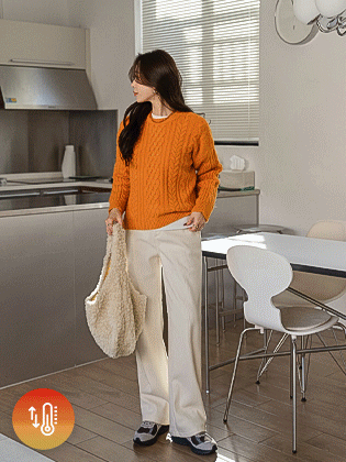 ウォームミンクコーデュロイセミワイドパンツ