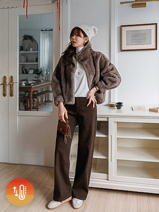 ウォーミング絨毯ワイドパンツ 