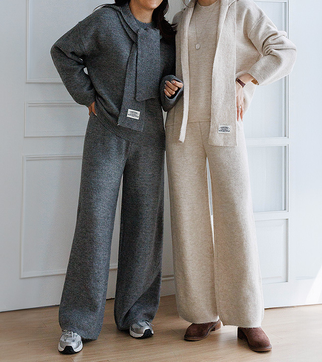 ベネフードマフラーニットパンツ3種セット