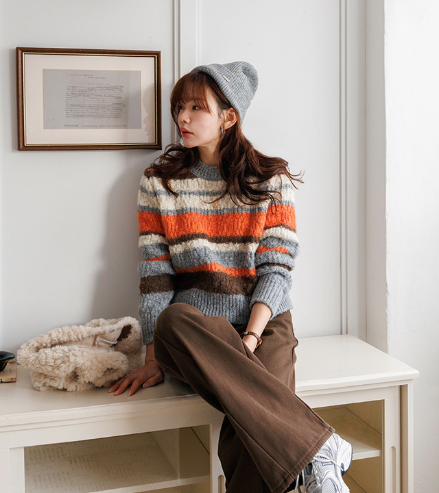 メリーヘアリーウールニット 