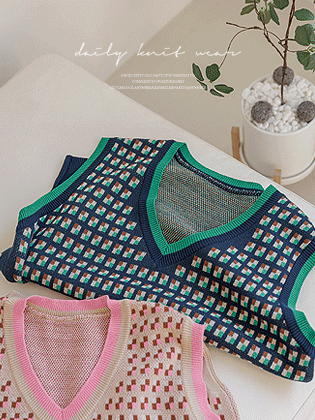 フレンチマックVネックニットベスト