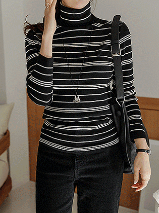 トレビストライプポーラニット