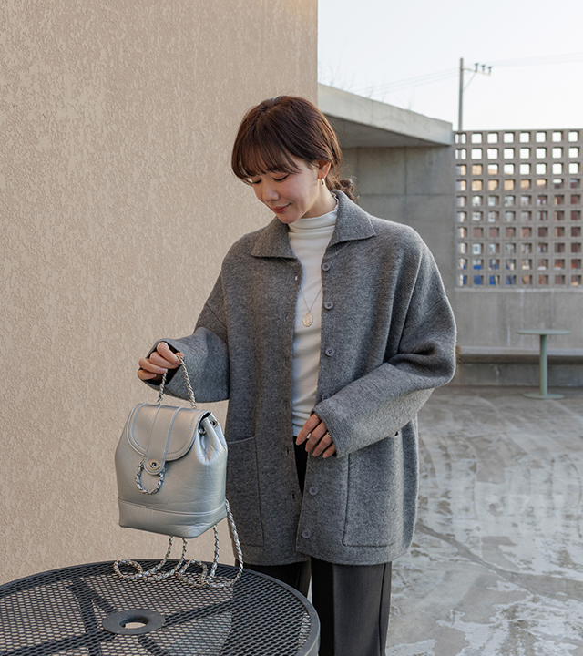 ローミルーズフィットニットジャケット