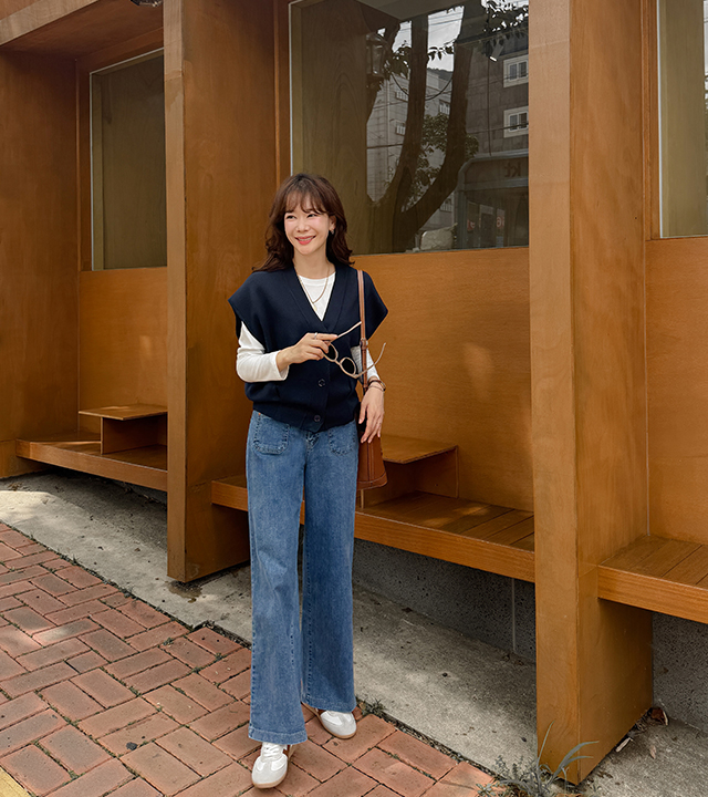 ラフポケットセミワイドデニム