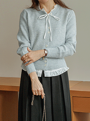 ロマンスフリルブラウスカーディガン