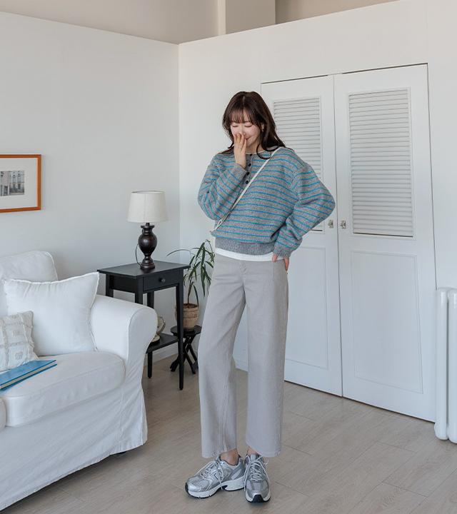 ラウンドダーツ排気コットンパンツ