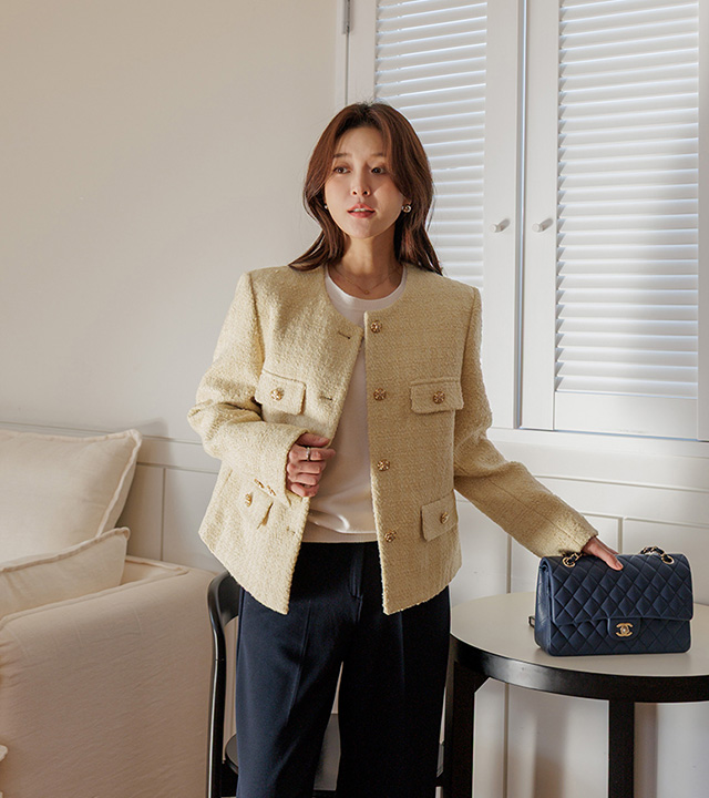 マリーゴールドウールツイードジャケット 