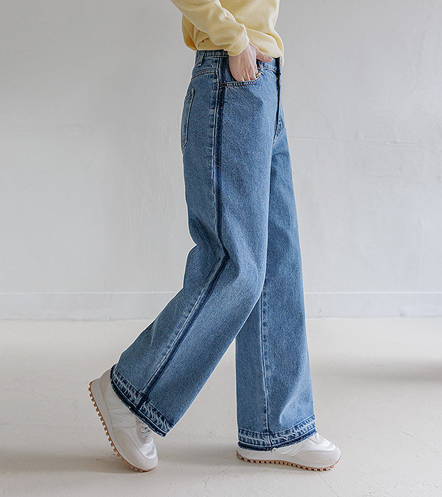 ユーアーズトラックウォッシュワイドデニム 