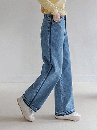 ユーアーズトラックウォッシュワイドデニム 