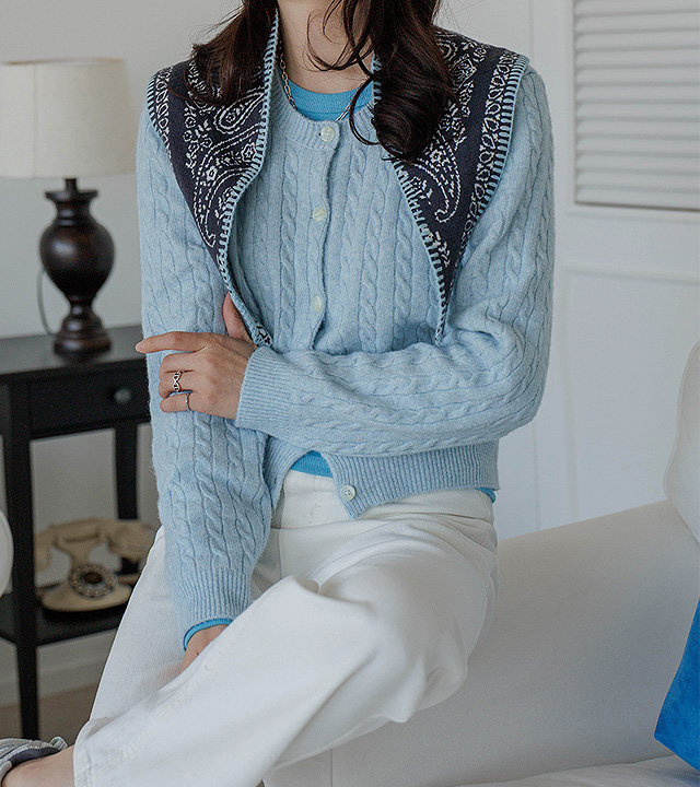 ルーシーケーブルウールカーディガン