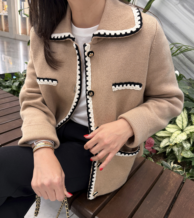 ジェナツイードウールニットジャケット