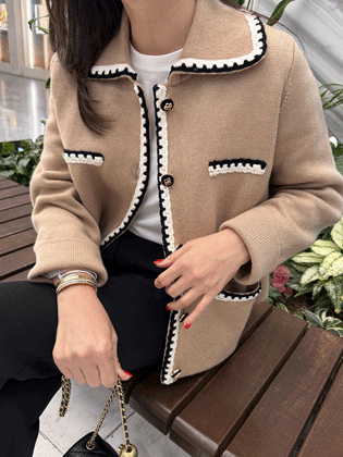 ジェナツイードウールニットジャケット