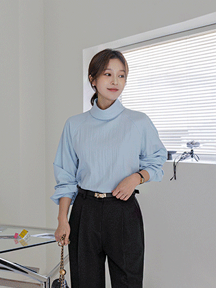 ロアナハーフネックブラウス