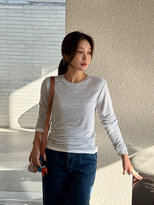 ツインレイヤードストライプティー