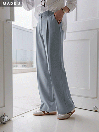 [MADE]ノンノピンタックワイドスラックス