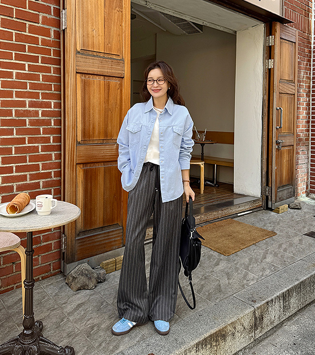 ソリッドコットンシャツジャケット