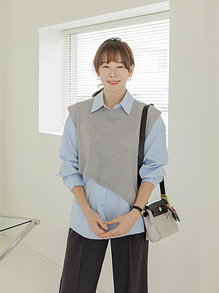 スラッシュベストレイヤードシャツ