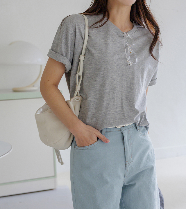 ベースモーダル半袖ティー