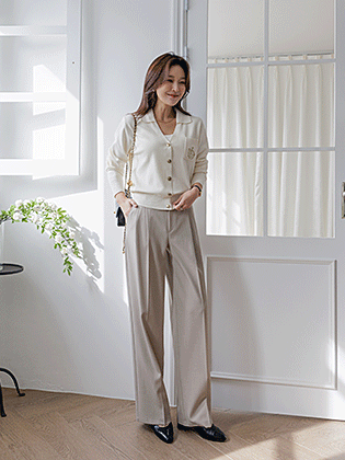 ワンスピンタックワイドスラックス