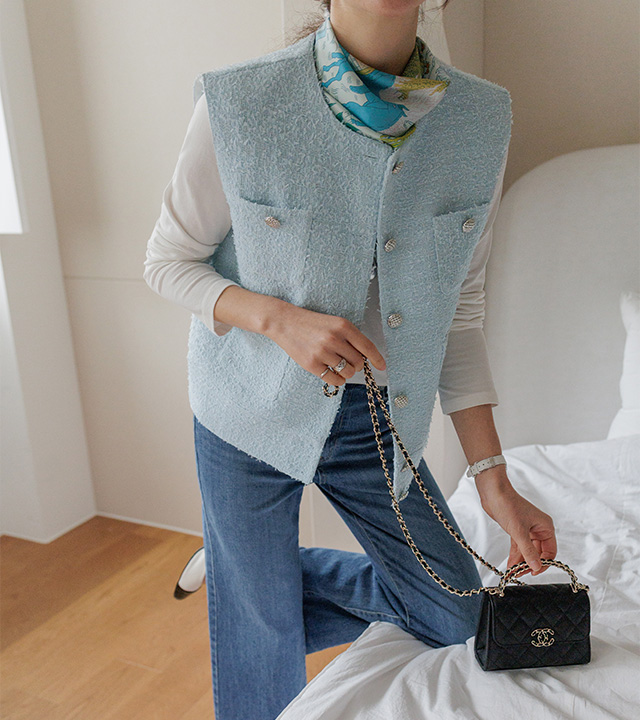 ロザリンツイードベスト