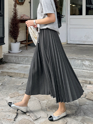 ルネ配色プリーツスカート