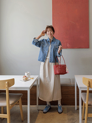 ウェンディ裾ストリングデニムジャケット