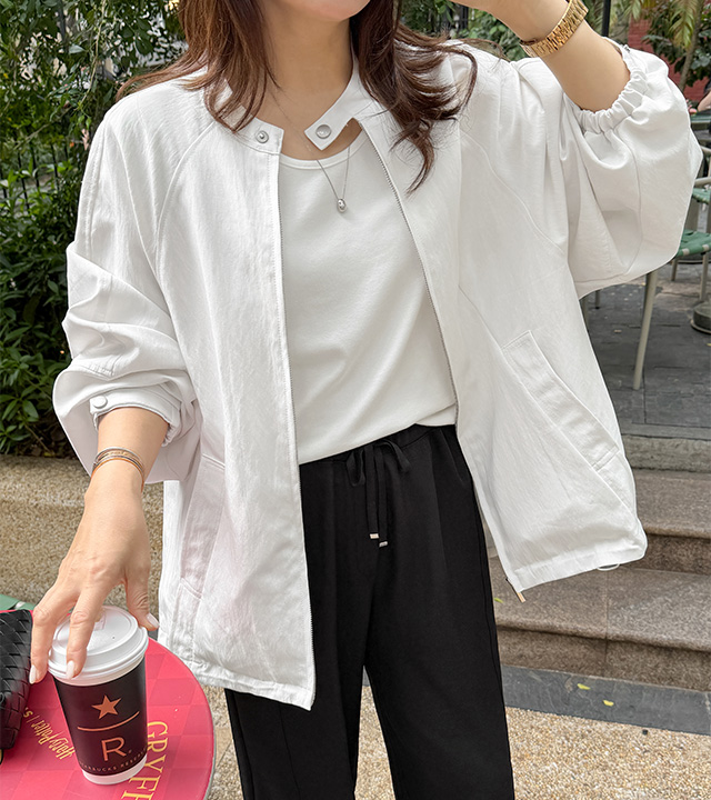 コクーンバルーンフィットハーフジャンパー