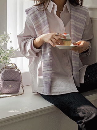 パウダールーズフィットシャツ(ショールセット)