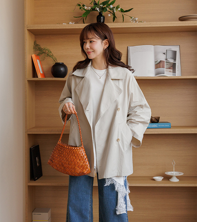 ロロアハーフトレンチジャケット