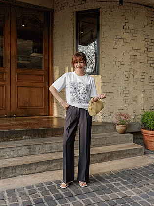 ペイズリー半袖ティー