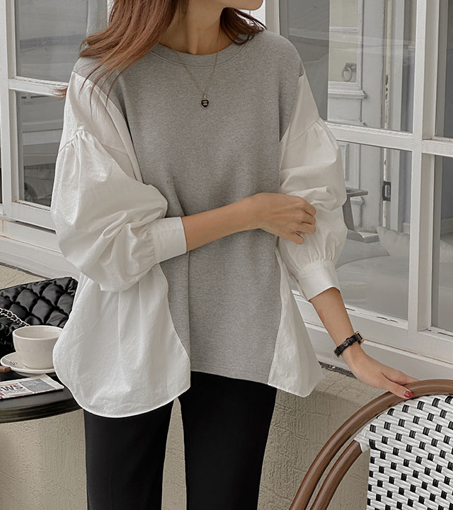 ベーシックシャーリングティーブラウス