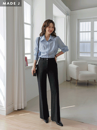 [MADE]チーズシークレットセミブーツカットスラックス 