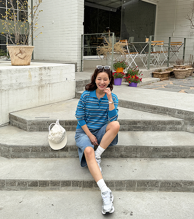 ルバン切開バミューダデニムパンツ