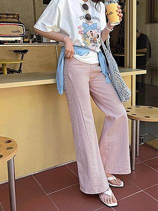 슬리언 플레어 코튼 팬츠