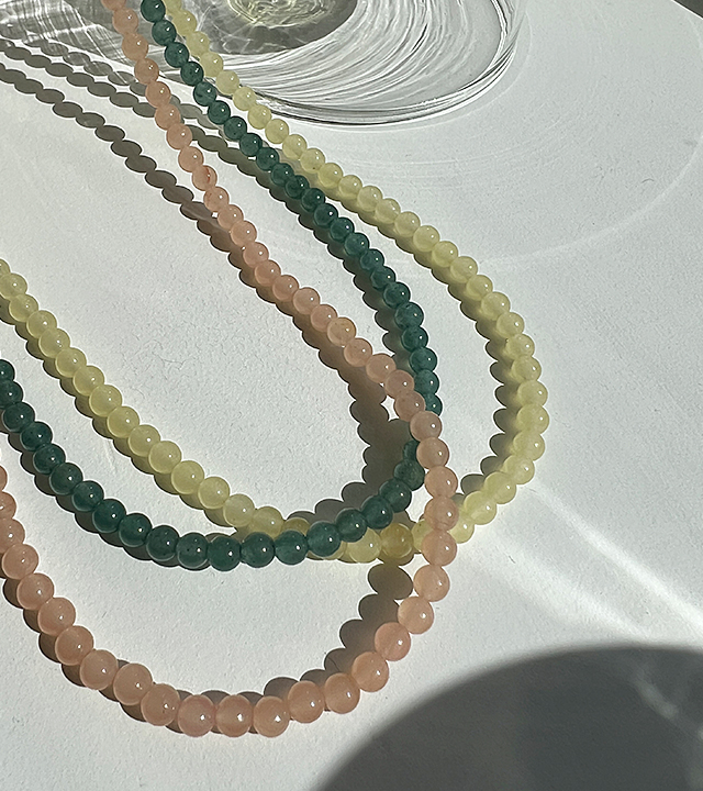 ピュアストーンビーズネックレス