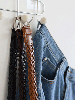 アーバンイタリアレザーウィービングベルト